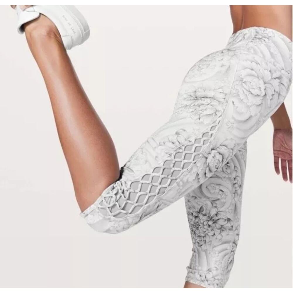 lululemon athletica White Floral Leggings